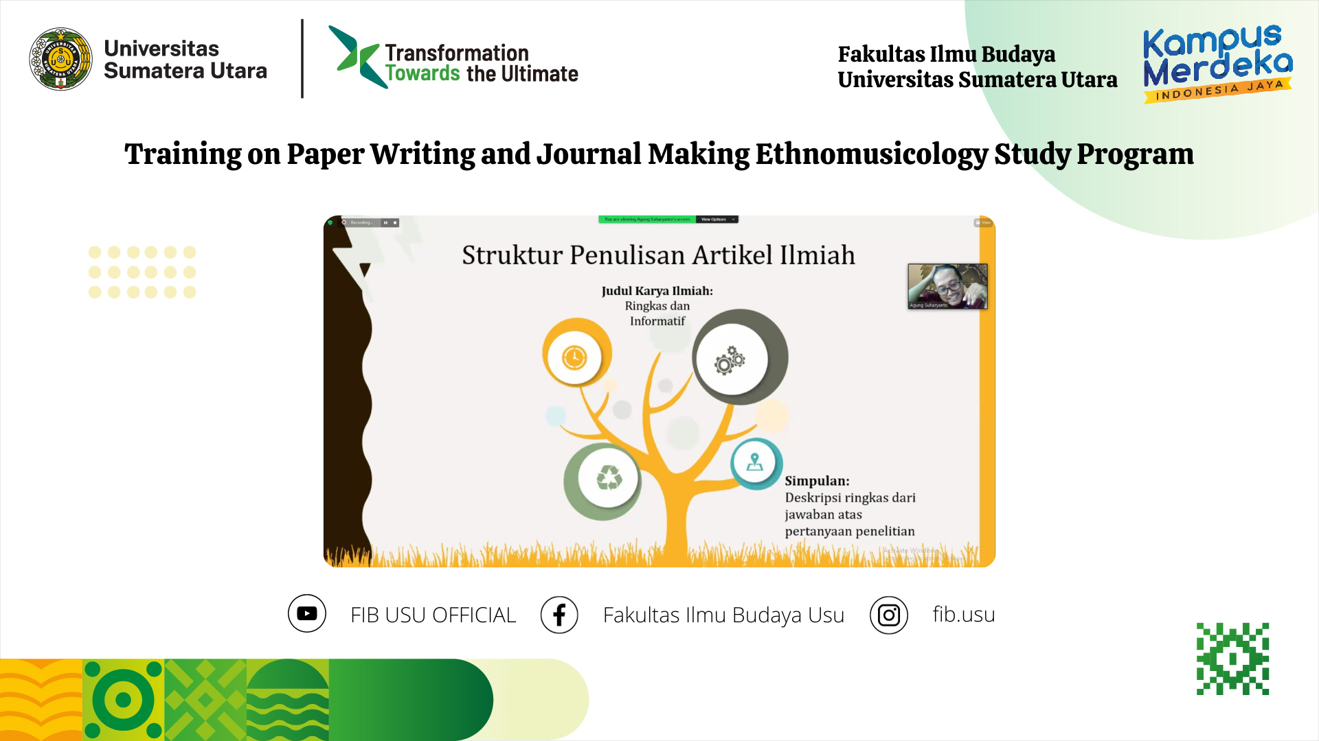 Training on Paper Writing and Journal Making Ethnomusicology Study Program